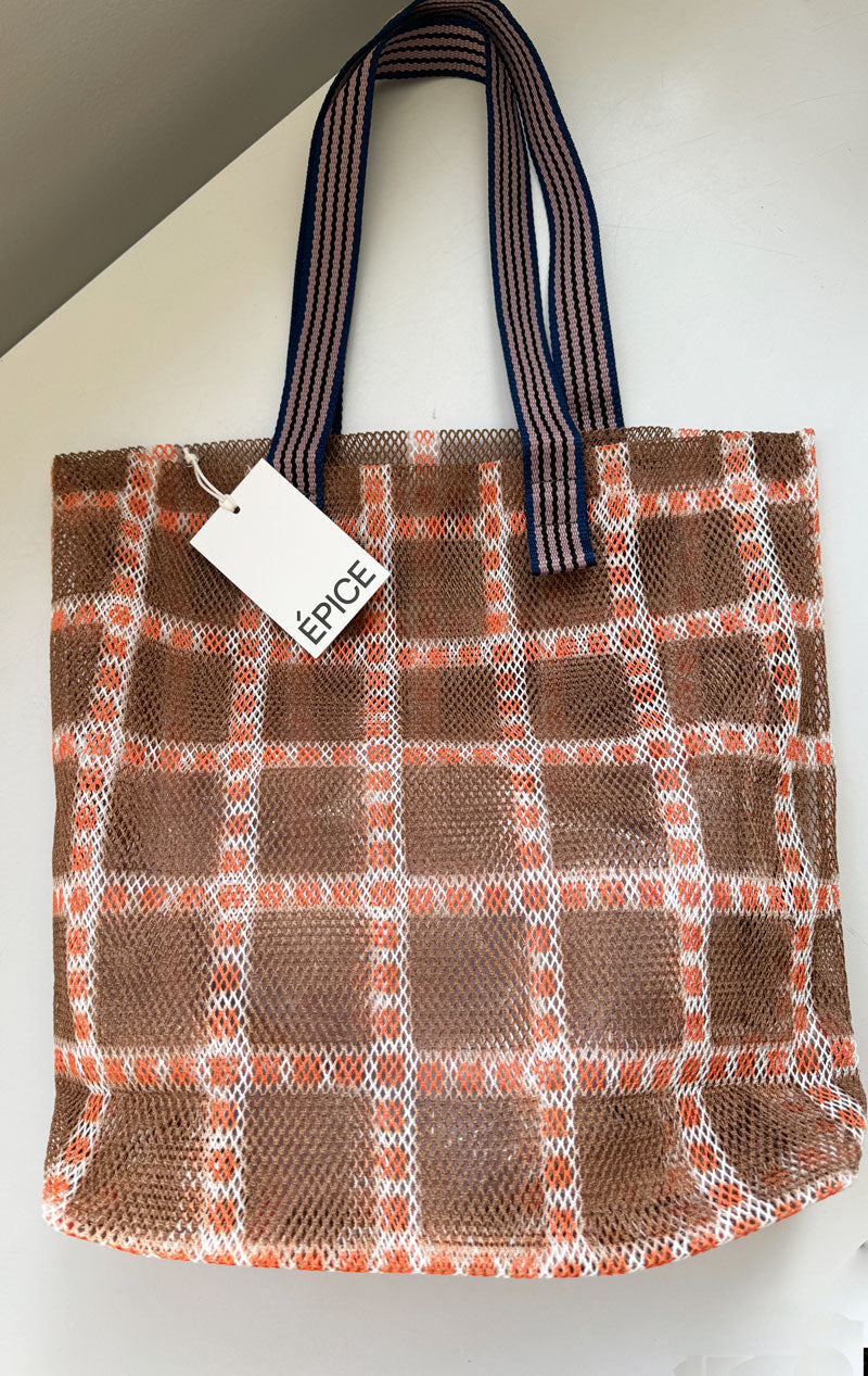 Brown and Orange Tote Bag