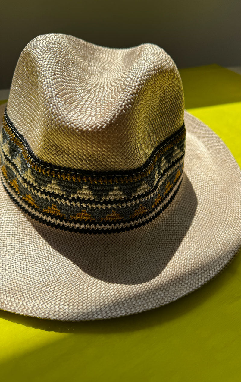 Straw Hat with woven band