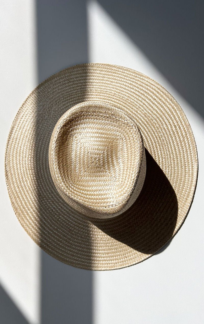 Large brim Summer Hat In Natural