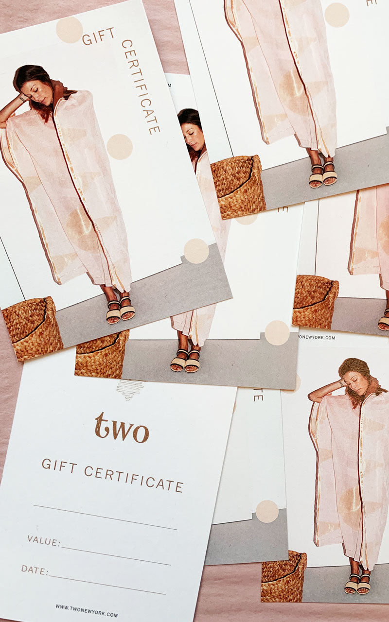 Two gift certificate
