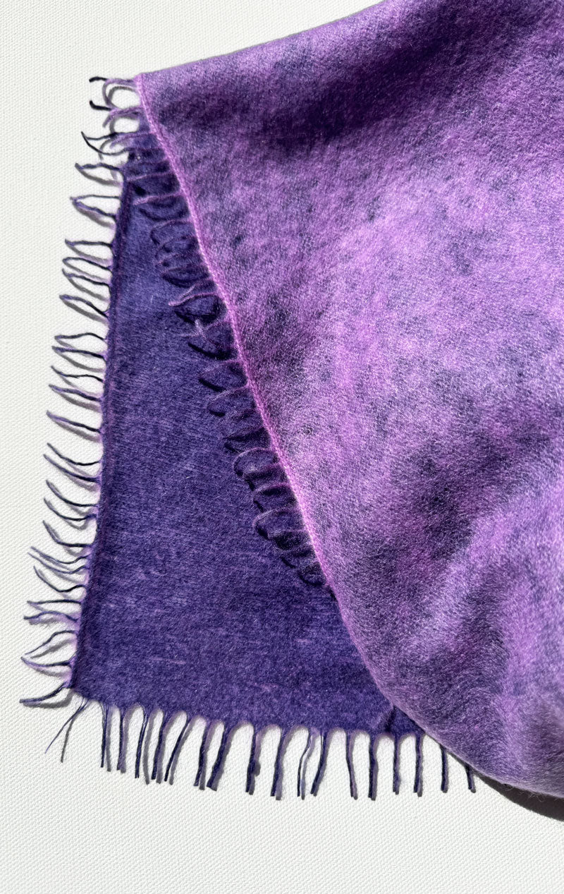 Two Ply Violet Felted cashmere scarf