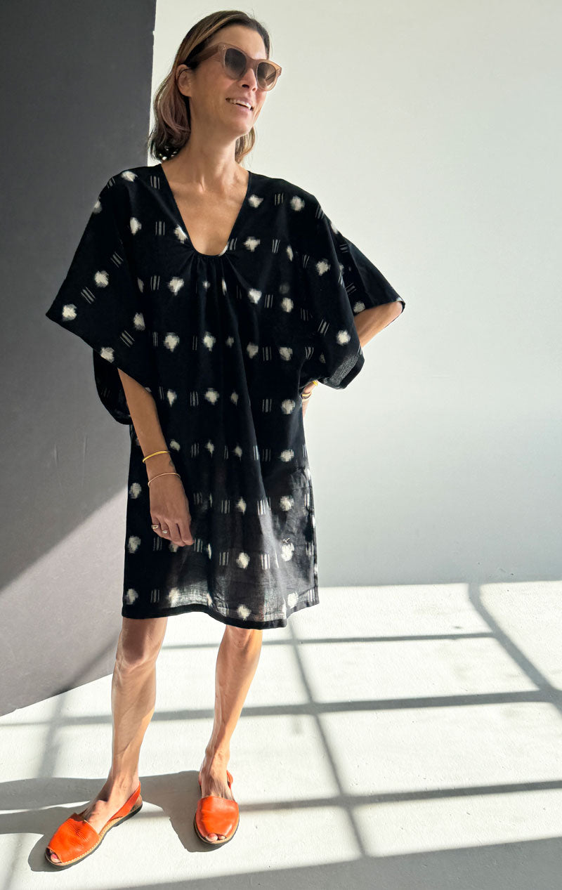 Black Ikat Isha Dress