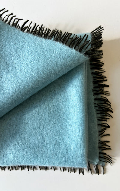 Sky blue cashmere scarf