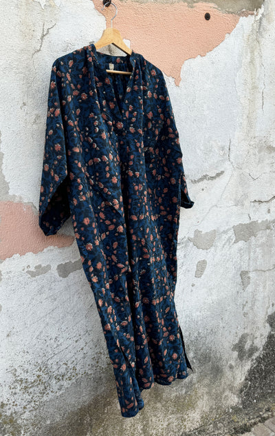 Floral Dabu Pocket caftan