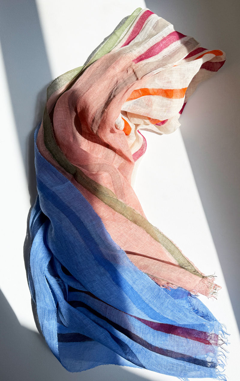 Linen Scarf-BLUES