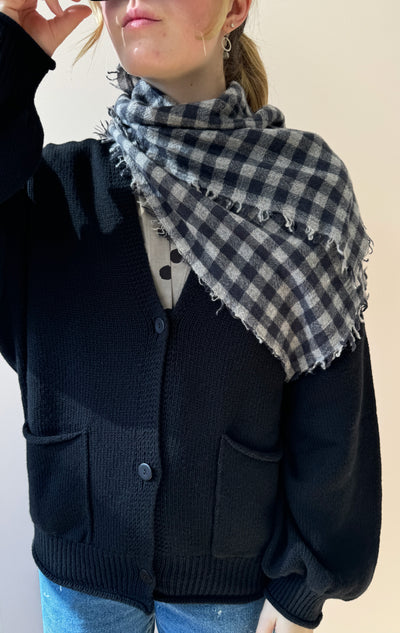 Mini Makie cashmere scarf - Black