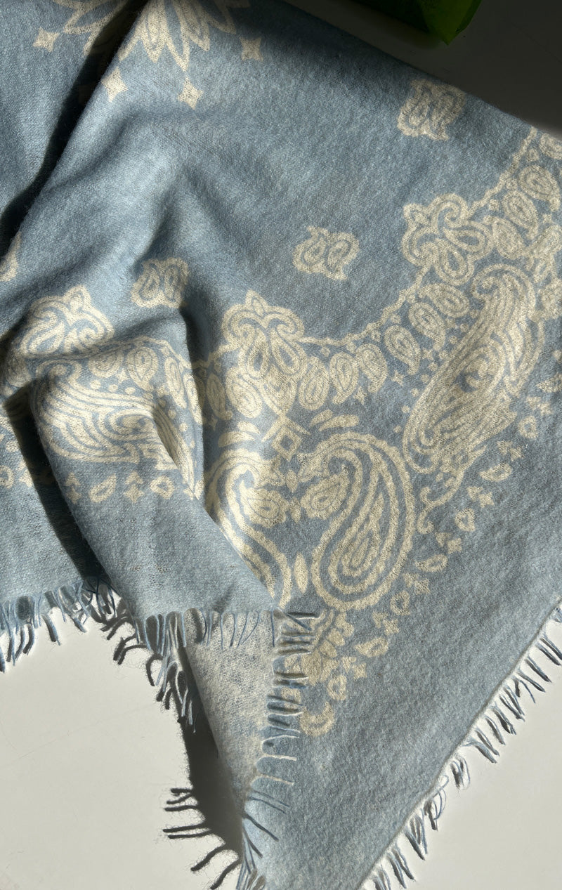 New! ice blue bandana scarf