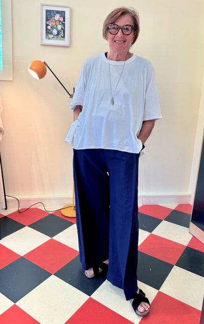Pleated Khadi pant