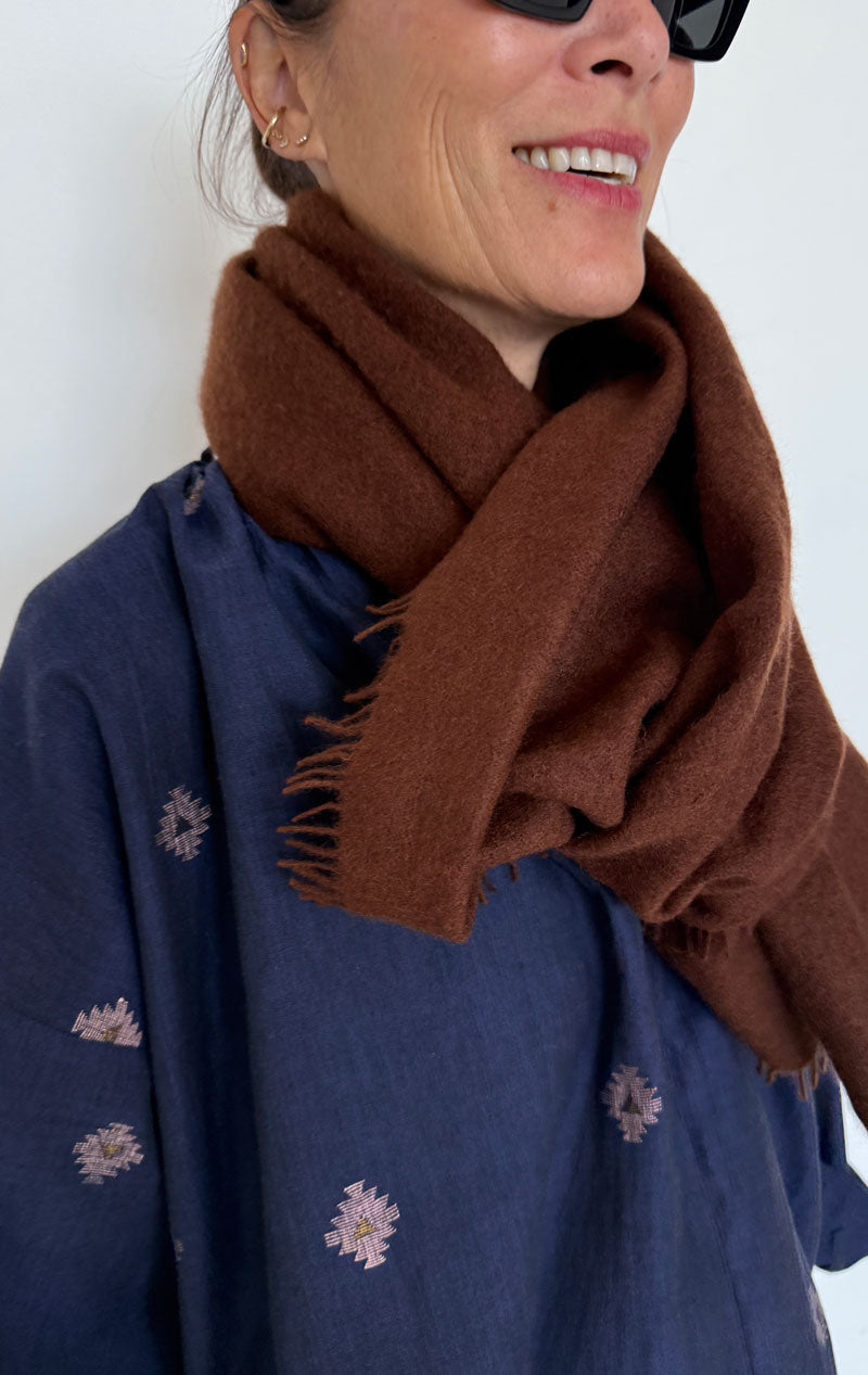 Burgundy cashmere scarf