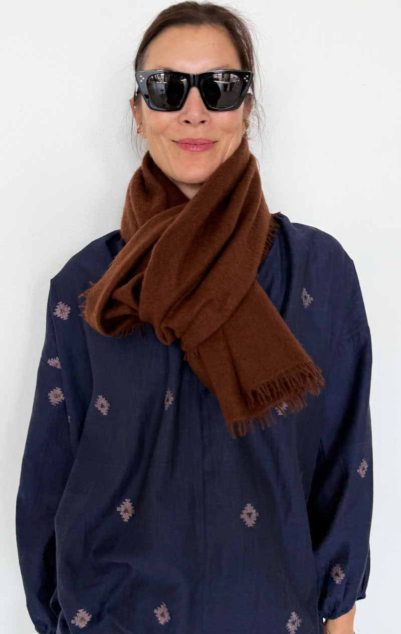 Burgundy cashmere scarf