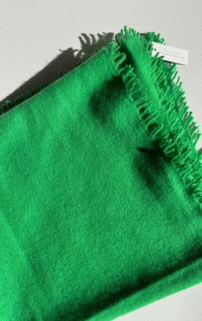 double thick Makie cashmere scarf -green