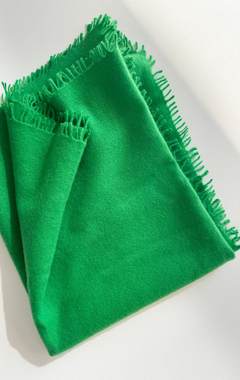 double thick Makie cashmere scarf -green