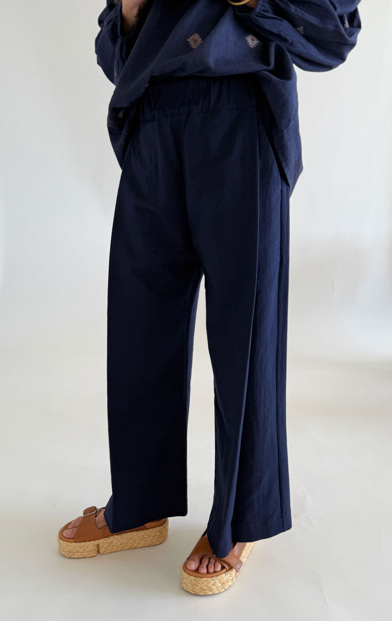 Pleated Khadi pant