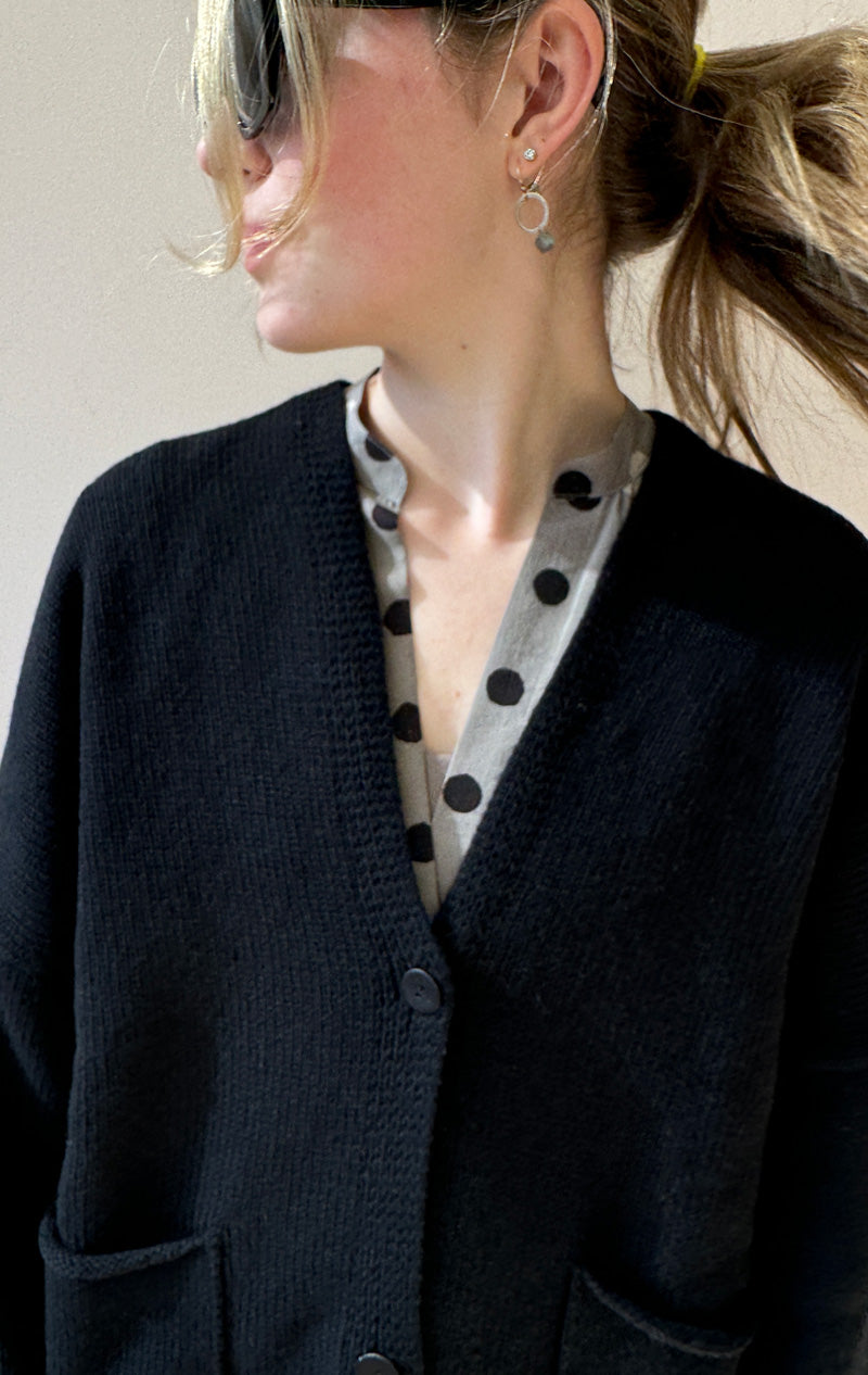 Black cardigan