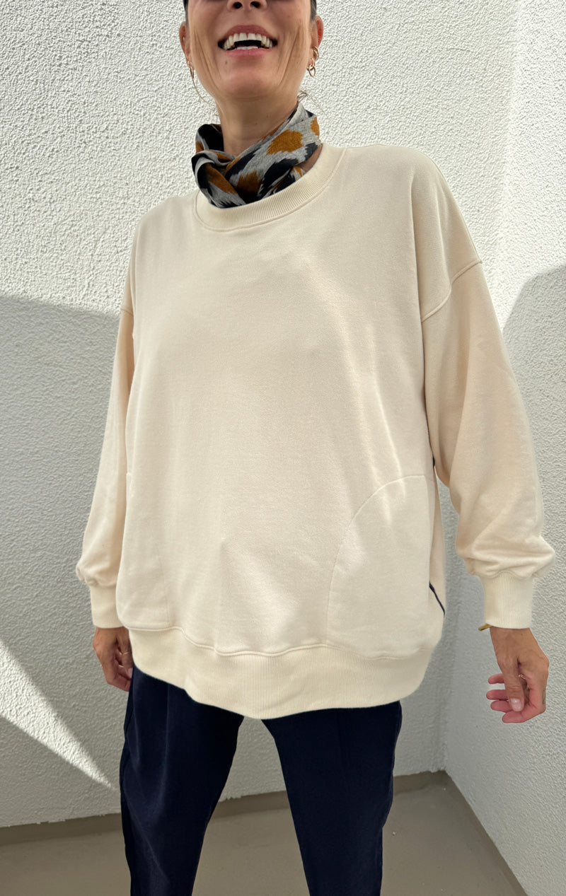 Japanese Cotton Sweatshirt- Natural