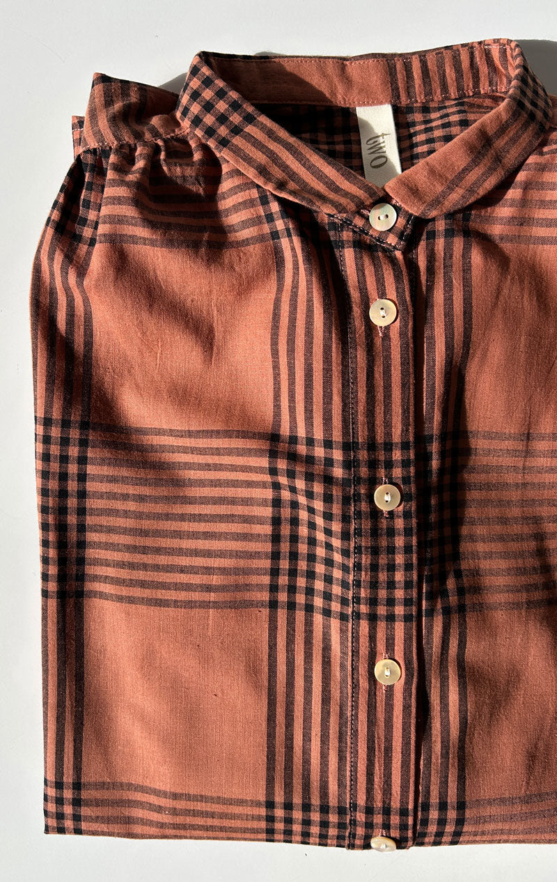Plaid Sienna khadi blouse