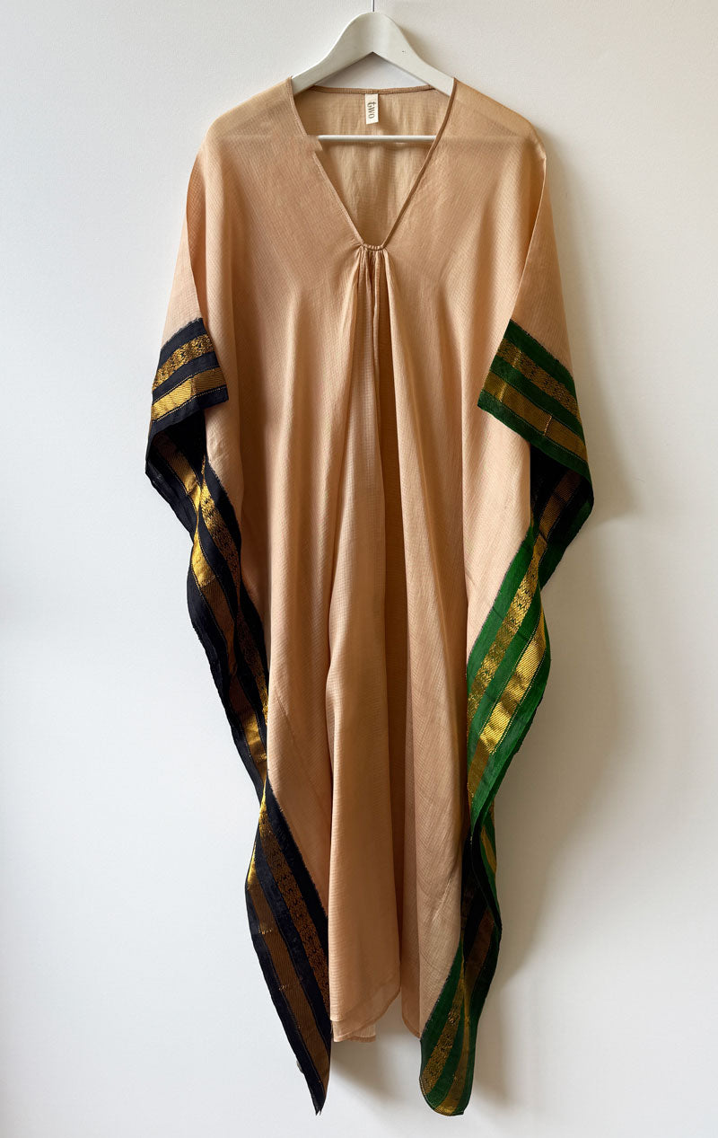 One of a kind two tone border caftan