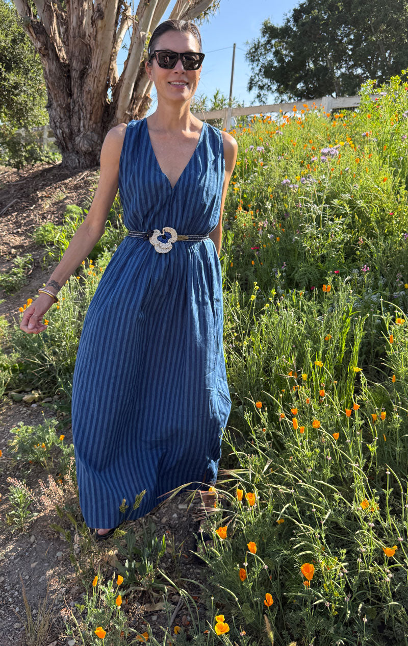 Stripe pocket dress-sale