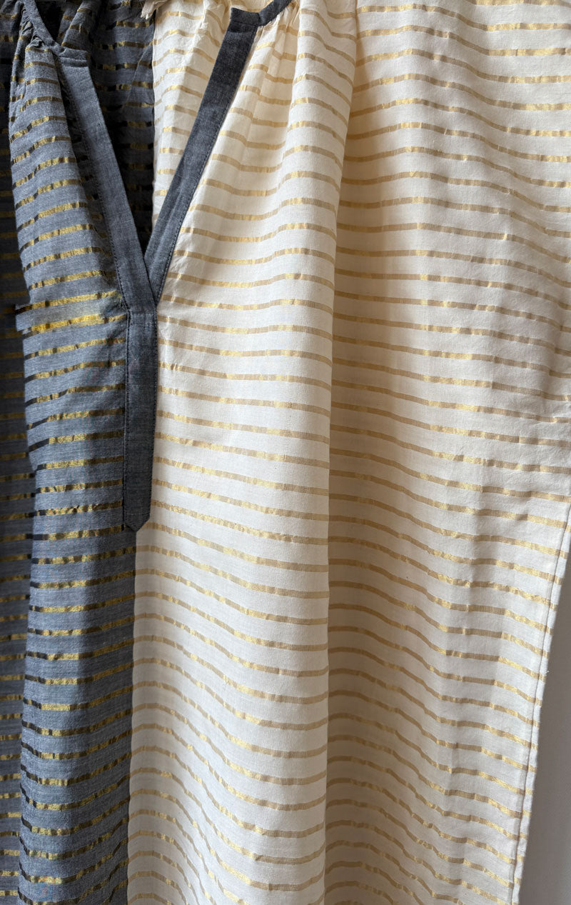 Sari  Metallic stripe dress