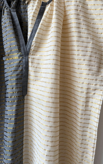 Sari  Metallic stripe dress