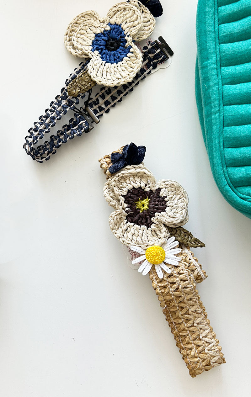 Exquisite J - Raffia Elastic belt Floral