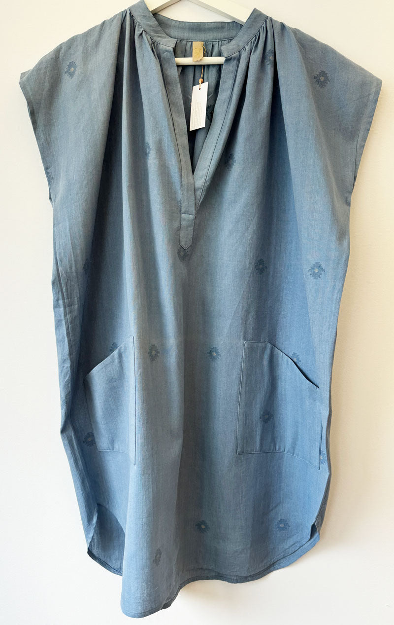 Chambray Khadi Tunic-sale