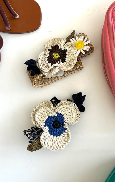 Exquisite J - Raffia Elastic belt Floral