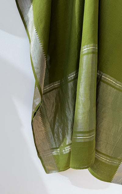 Olive Manga caftan with silver