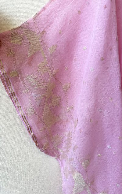 Soft Pink  Dhaka caftan