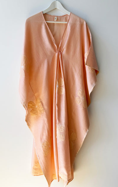 Pink applique floral Caftan