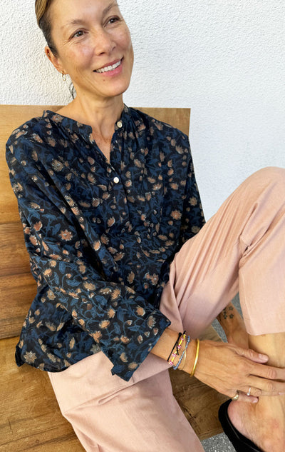 Fall Favorite! Floral Dabu Shirt