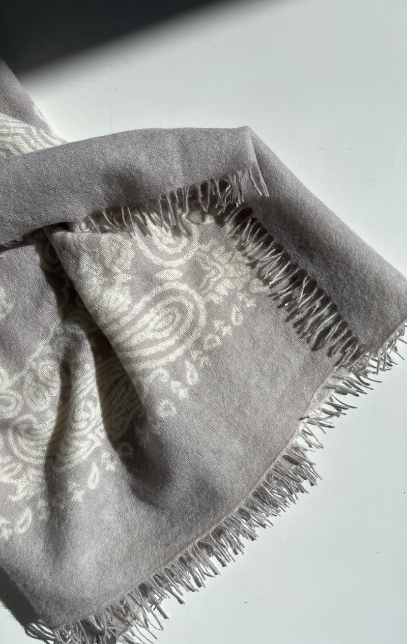 New! light grey bandana scarf