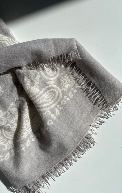 New! light grey bandana scarf