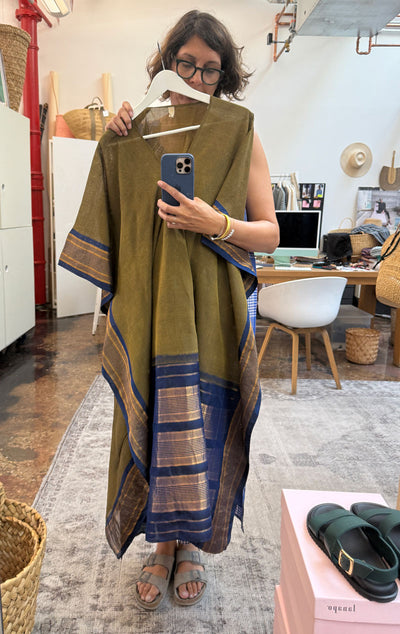 One of a kind green caftan