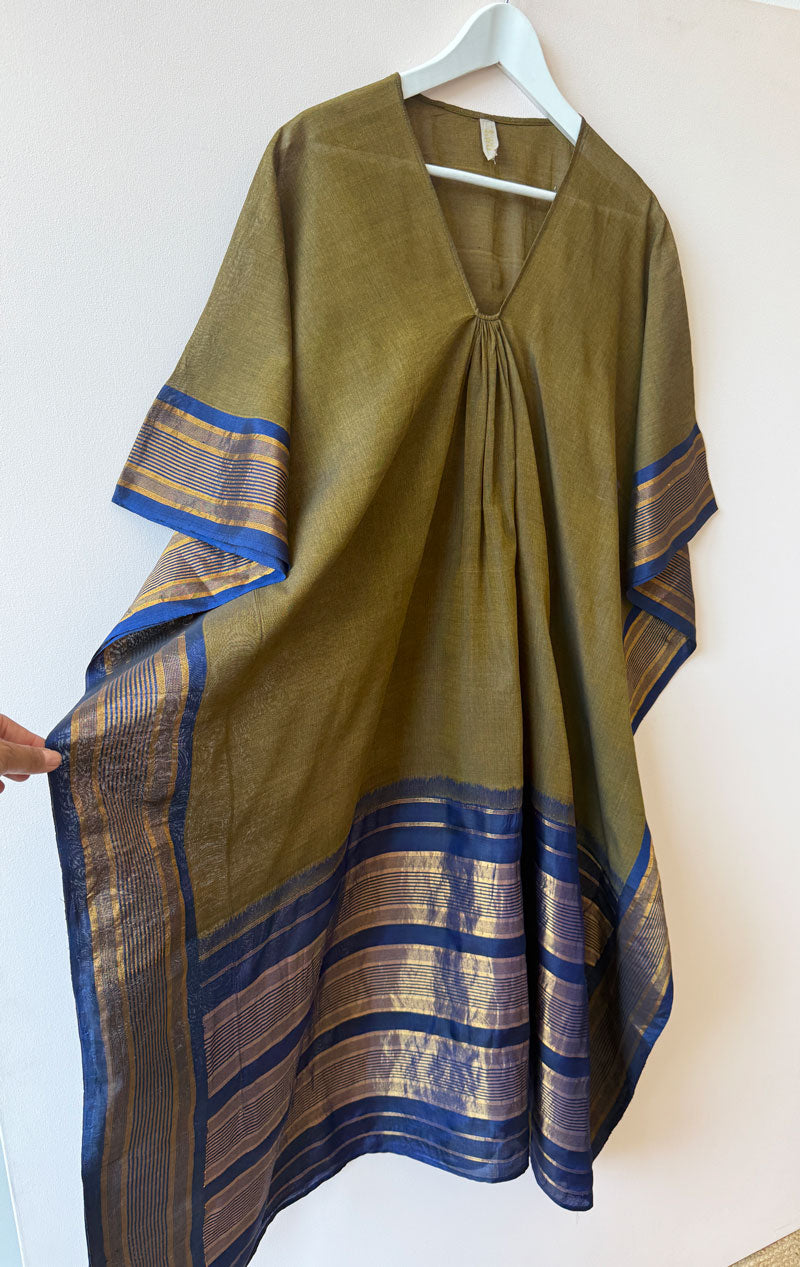 One of a kind green caftan