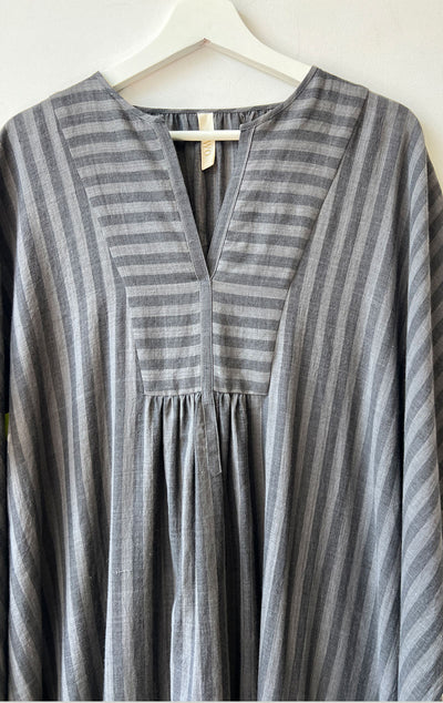 Grey bib caftan-sample sale