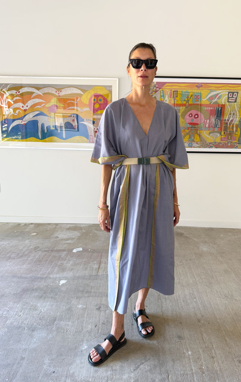 Lilac v neck caftan