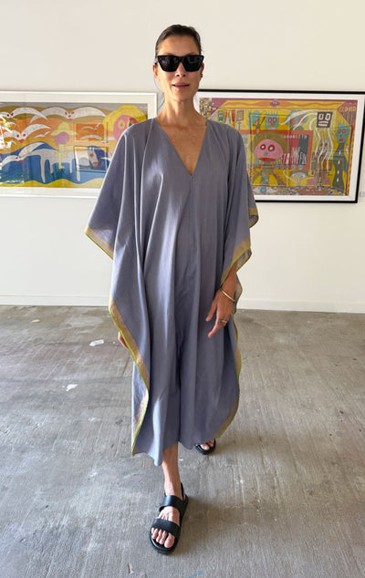 Lilac v neck caftan