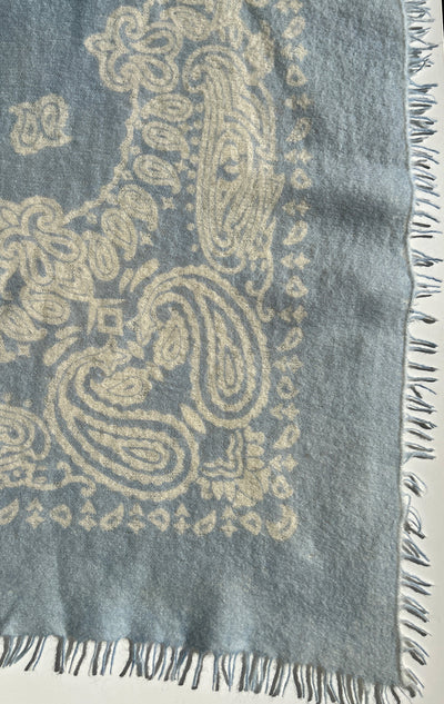 New! ice blue bandana scarf