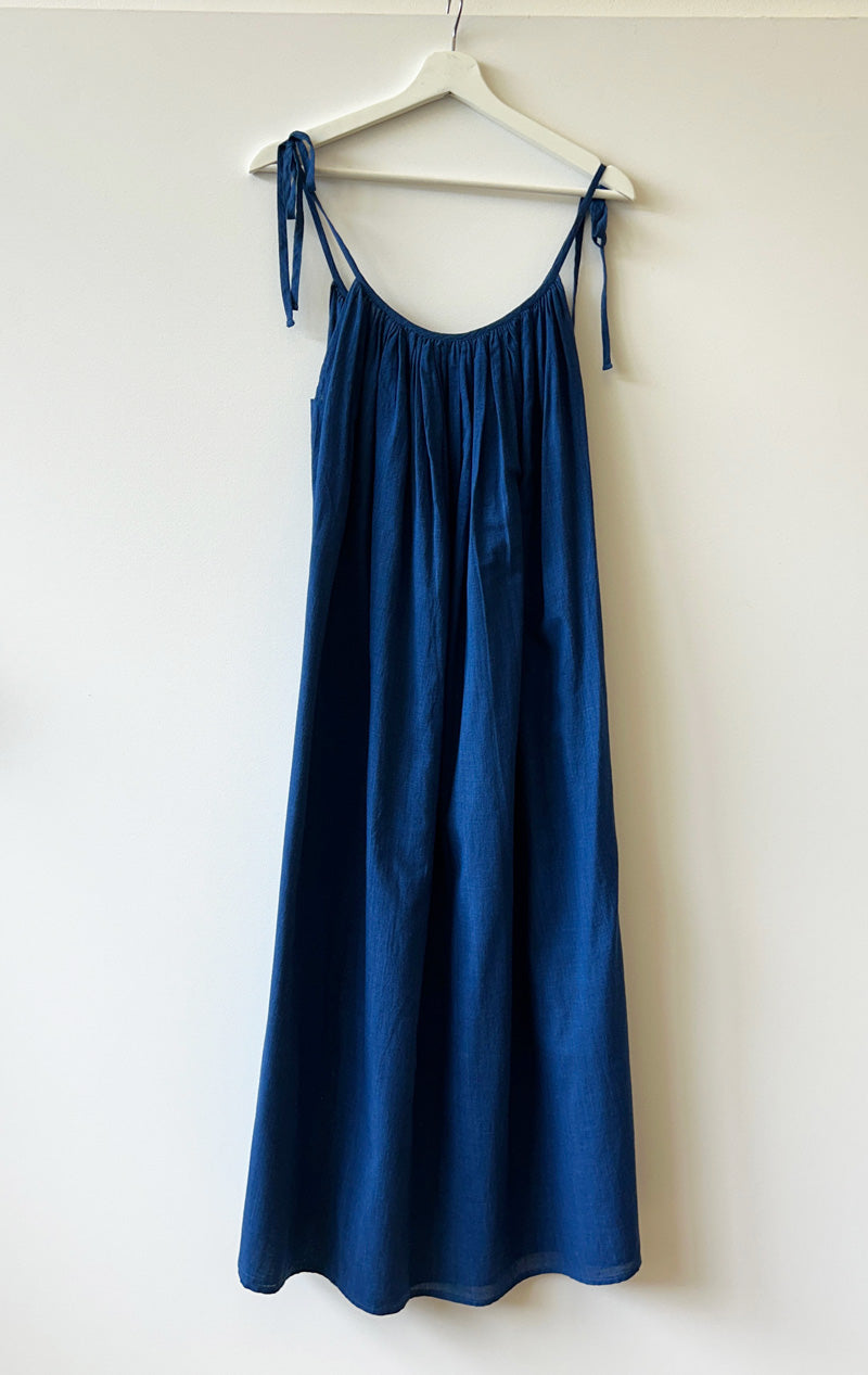 Indigo Shoulder tie dress