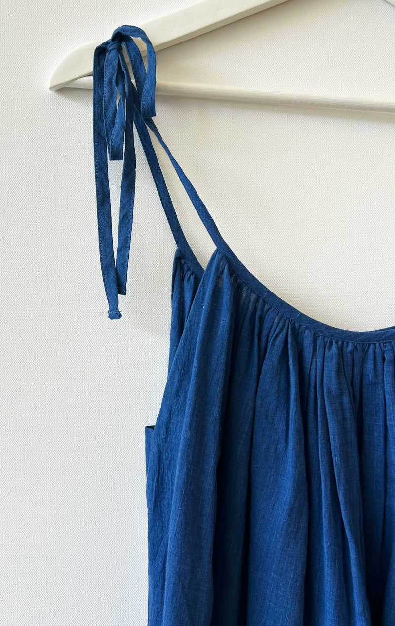 Indigo Shoulder tie dress