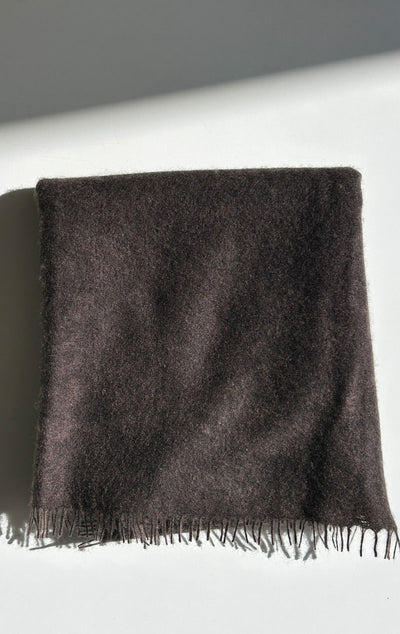 Brown cashmere bandana scarf
