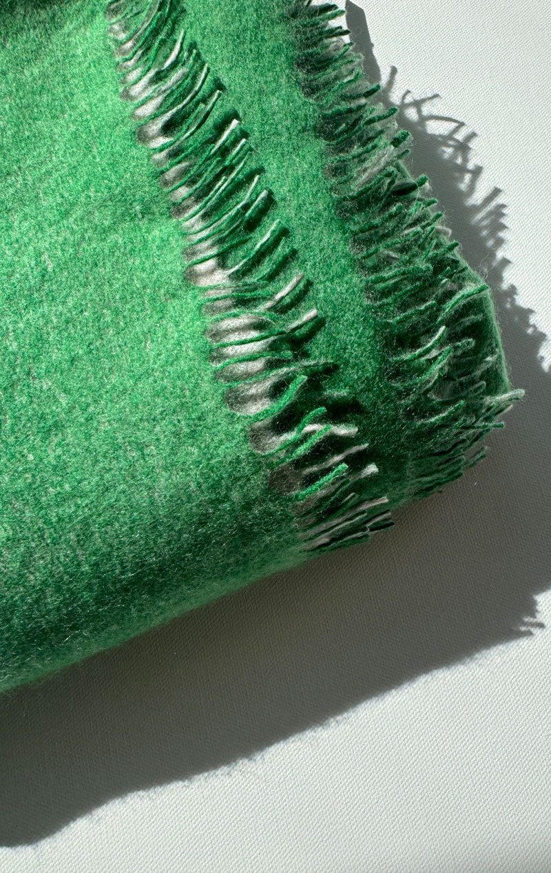 Green Felted cashmere scarf