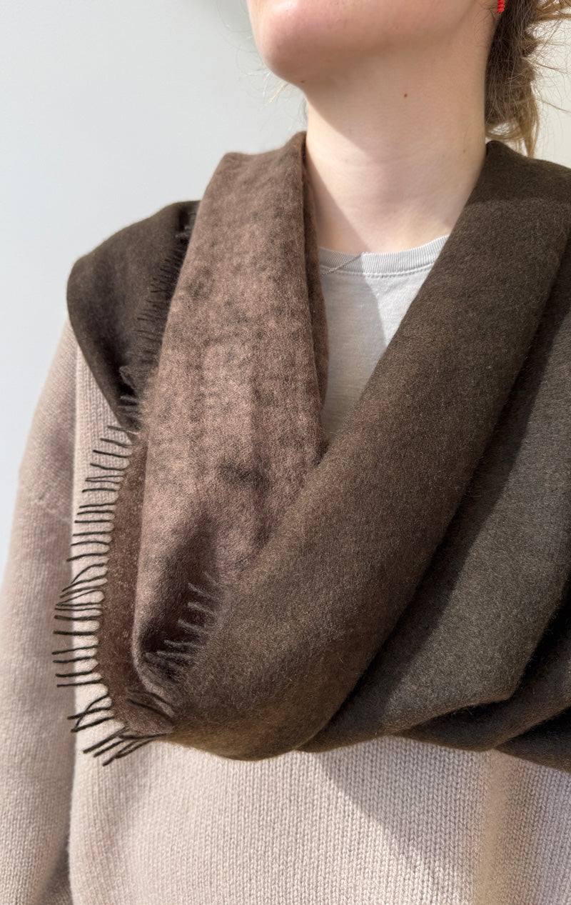 Earthy Green cashmere scarf