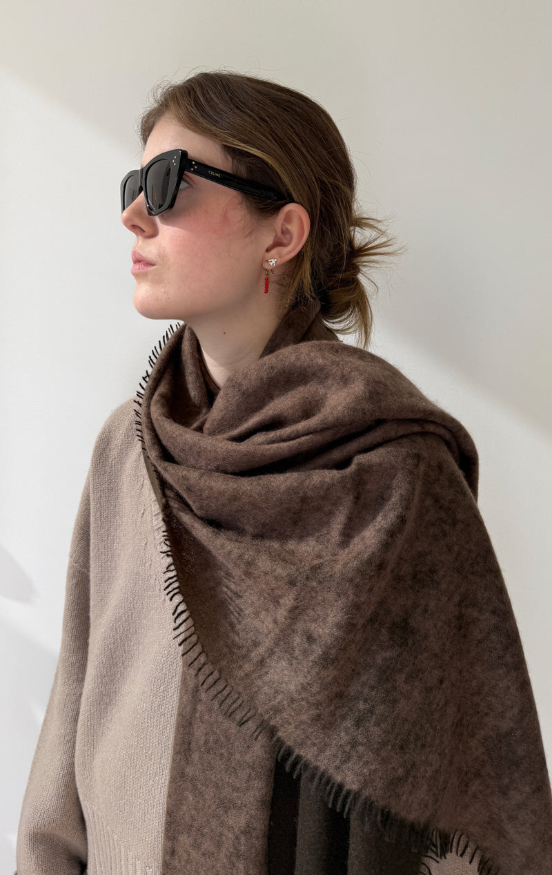 Earthy Green cashmere scarf