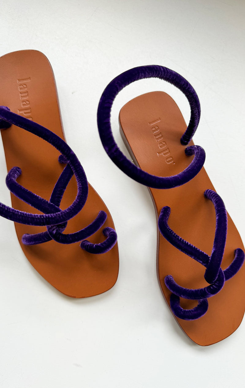New Lanapo Violet Velvet Sandal