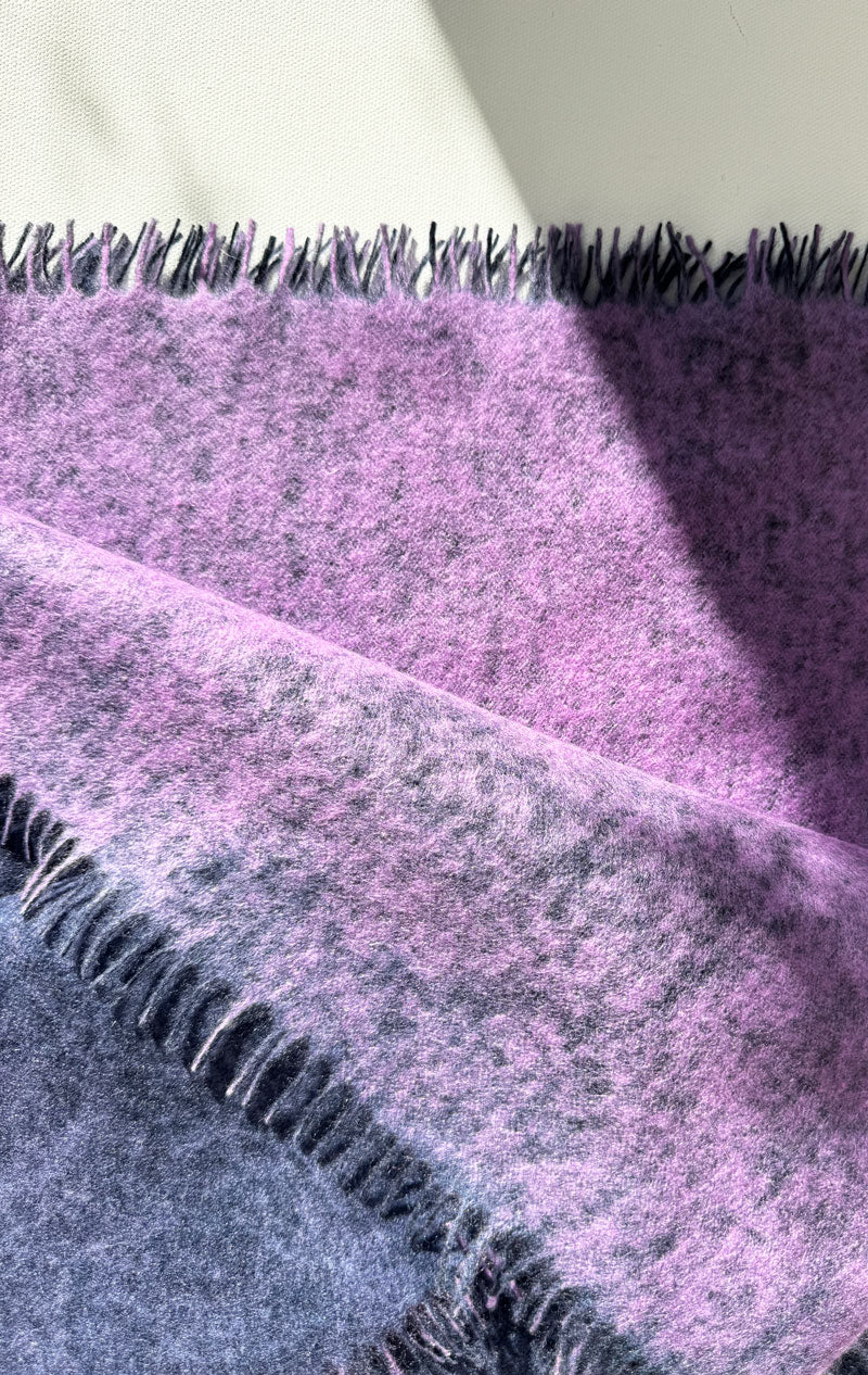 Two Ply Soft Violet Felted cashmere scarf