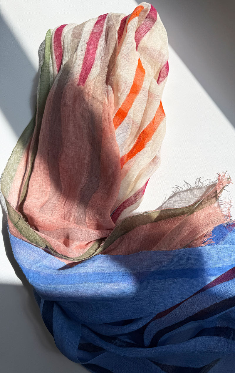 Linen Scarf-BLUES