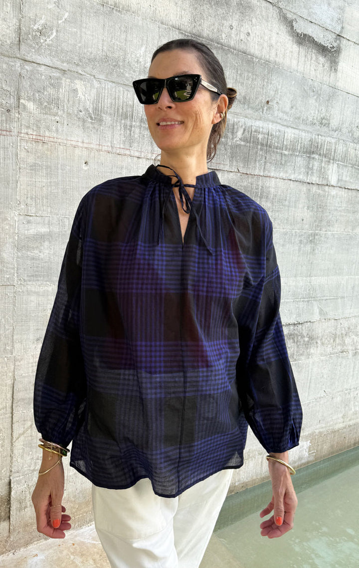 Sheer Plaid Bohemian top-last one – Two