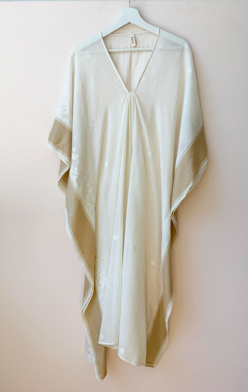 Caftan with EXQUISITE JAMDANI embroidery